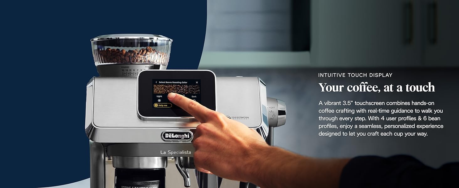 De'Longhi La Specialista Touch Espresso Machine with Grinder & Milk Frother