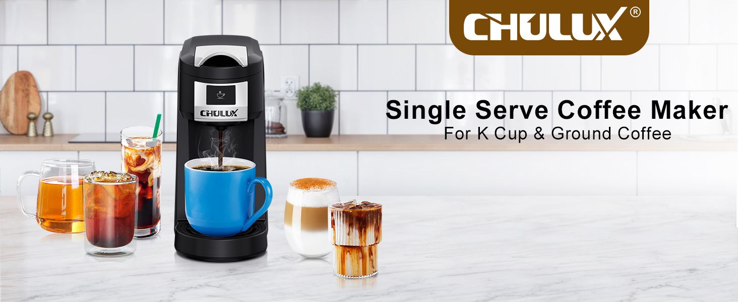 CHULUX Classic Single Serve Coffee Maker for K Cup
