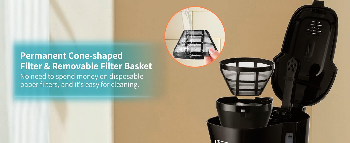 Gevi 5-Cup Compact Coffee Maker