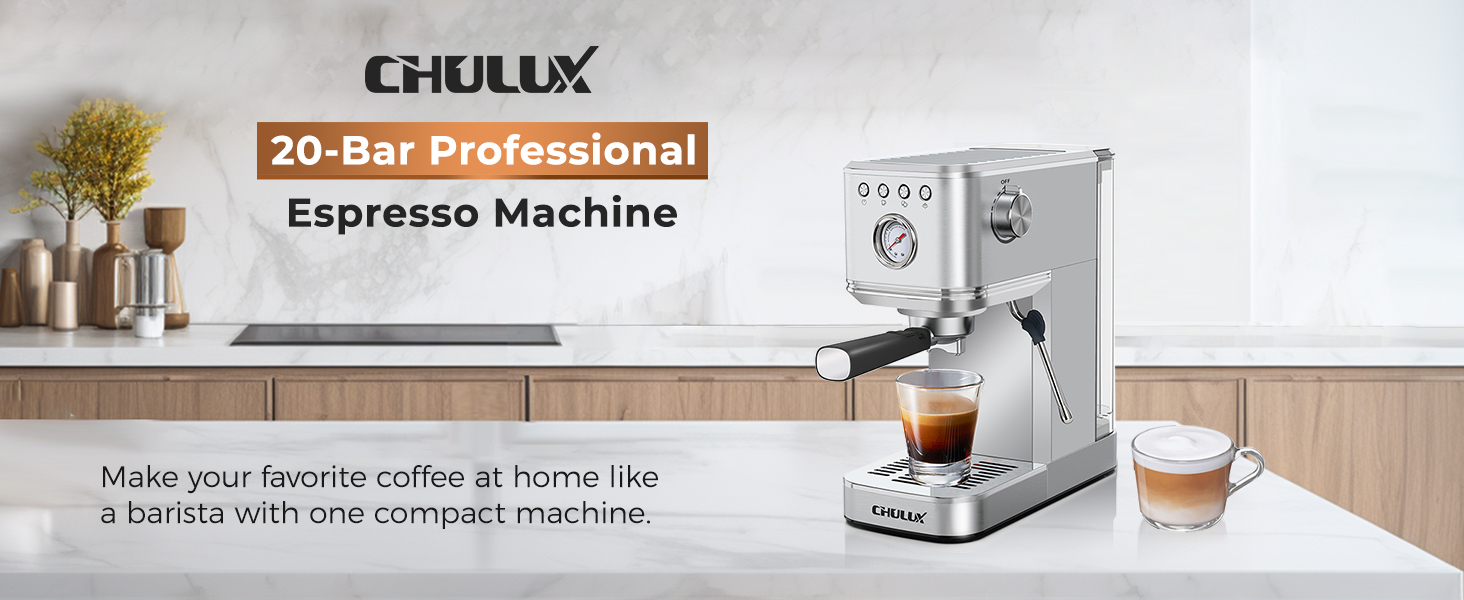 CHULUX Kom-Pro Espresso Machine 20 Bar