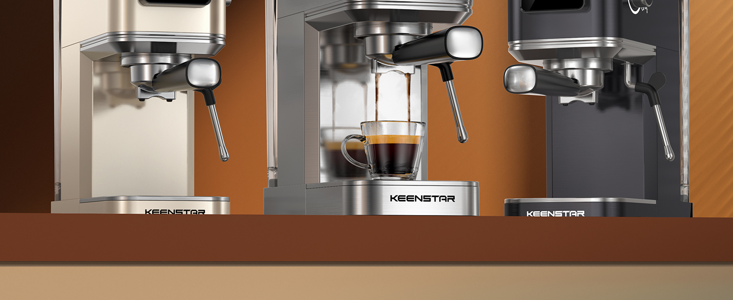 KEENSTAR 20-Bar Espresso Machine with Milk Frother