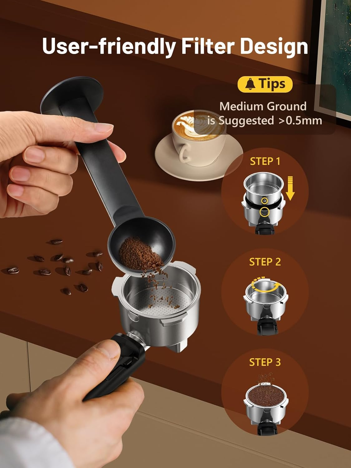 KEENSTAR 20-Bar Espresso Machine with Milk Frother