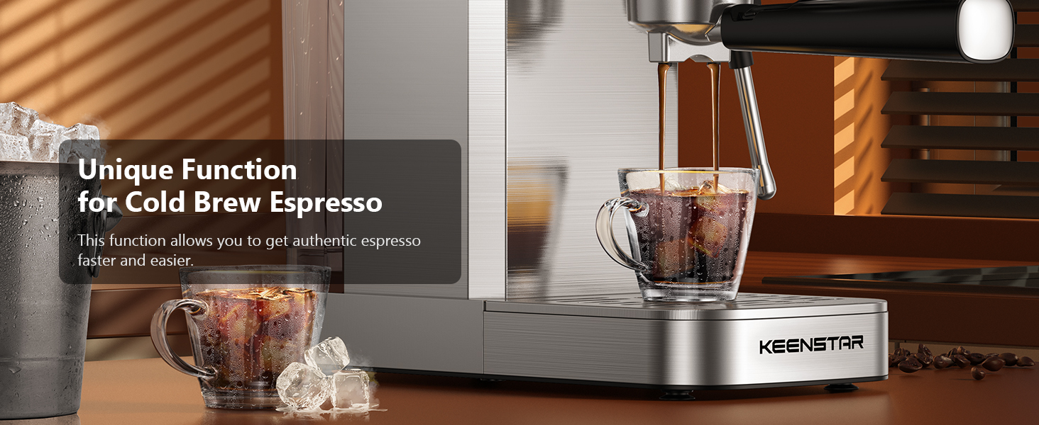 KEENSTAR 20-Bar Espresso Machine with Milk Frother