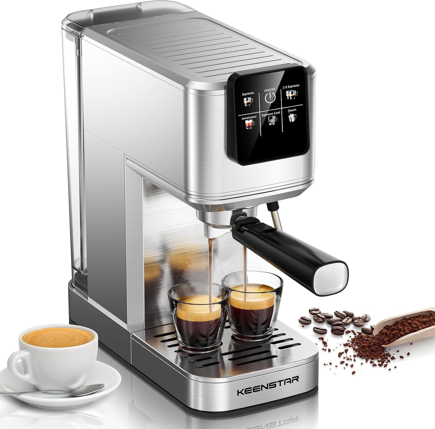KEENSTAR 20-Bar Espresso Machine with Milk Frother