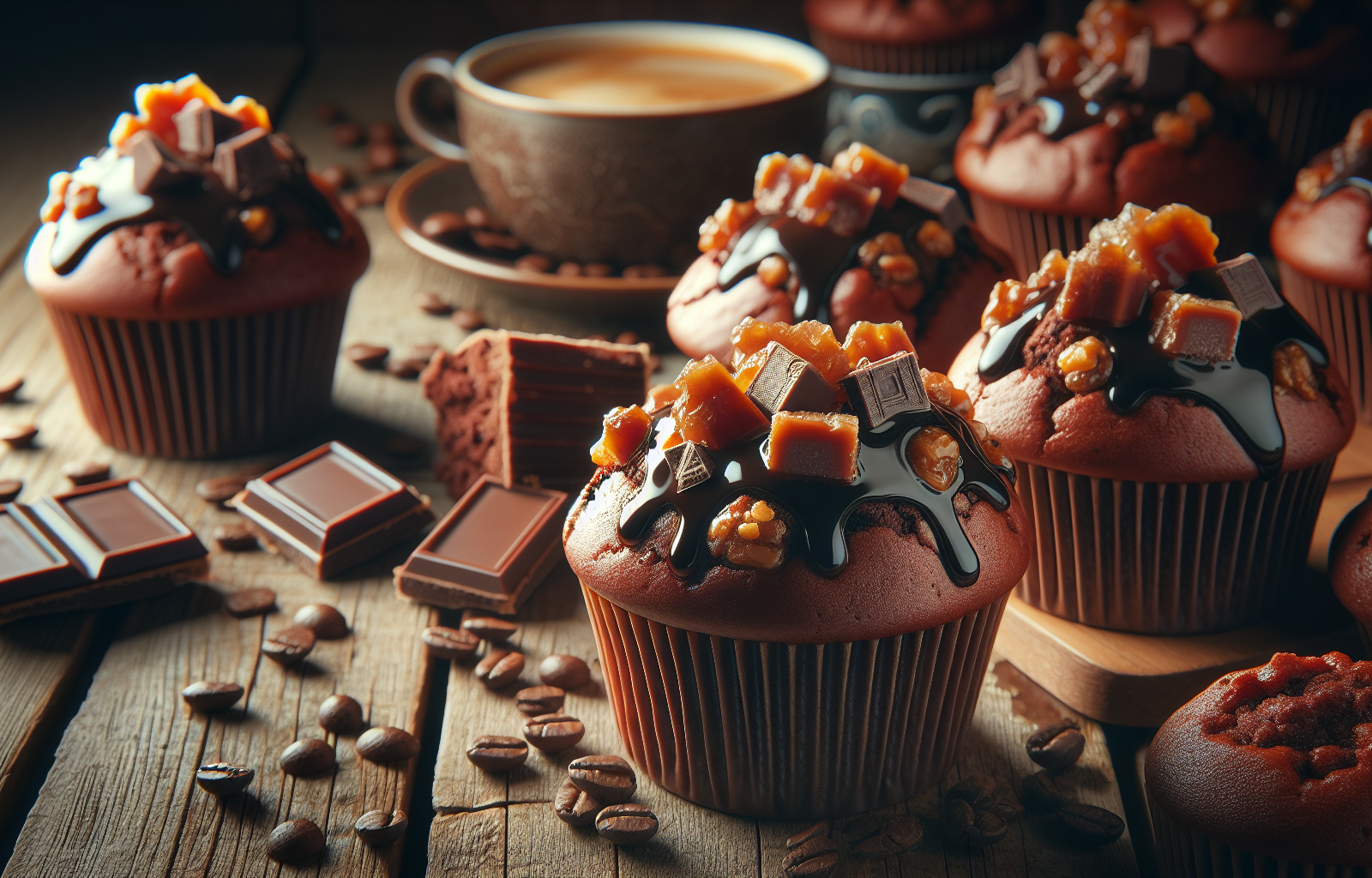 Chocolate Coffee Toffee Crunch Muffins Recipe