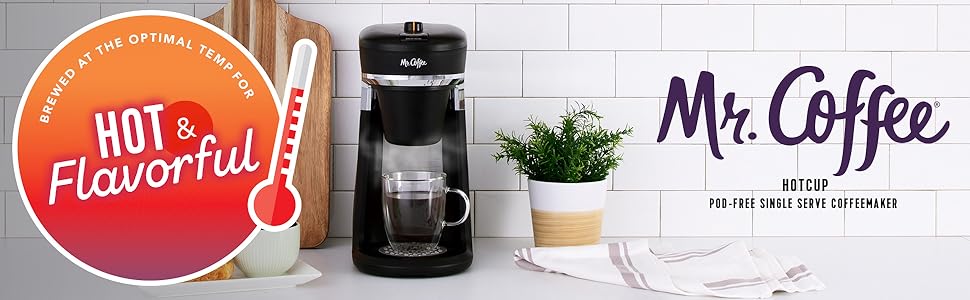 Mr. Coffee HotCup Single Serve/Pod-Free Coffee Maker