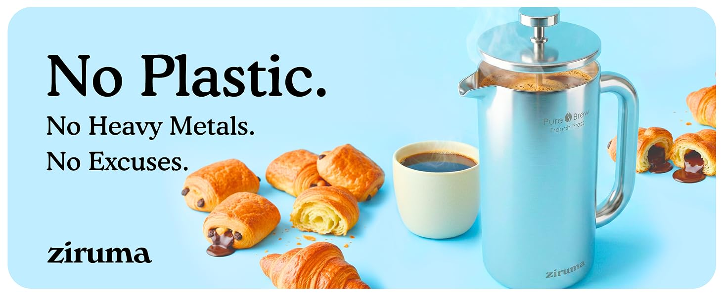 Ziruma Non-Toxic French Press Coffee Maker