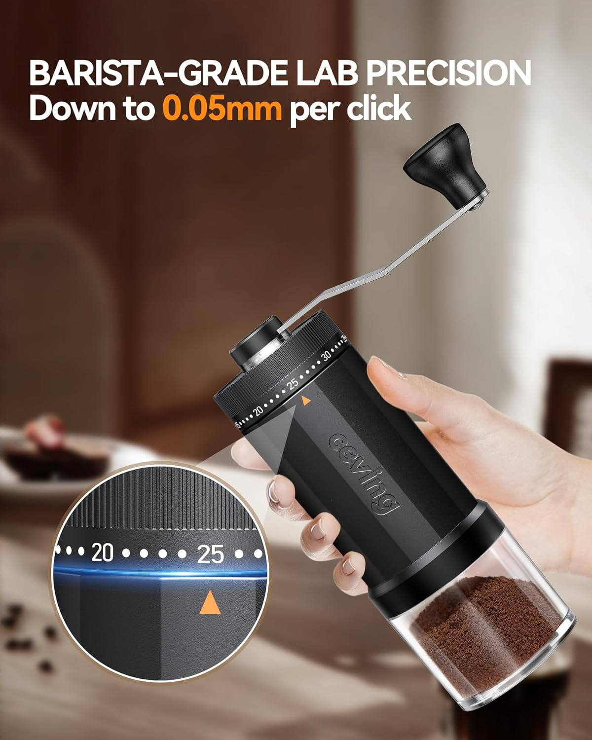 World’s First 60g Large Capacity Manual Coffee Grinder