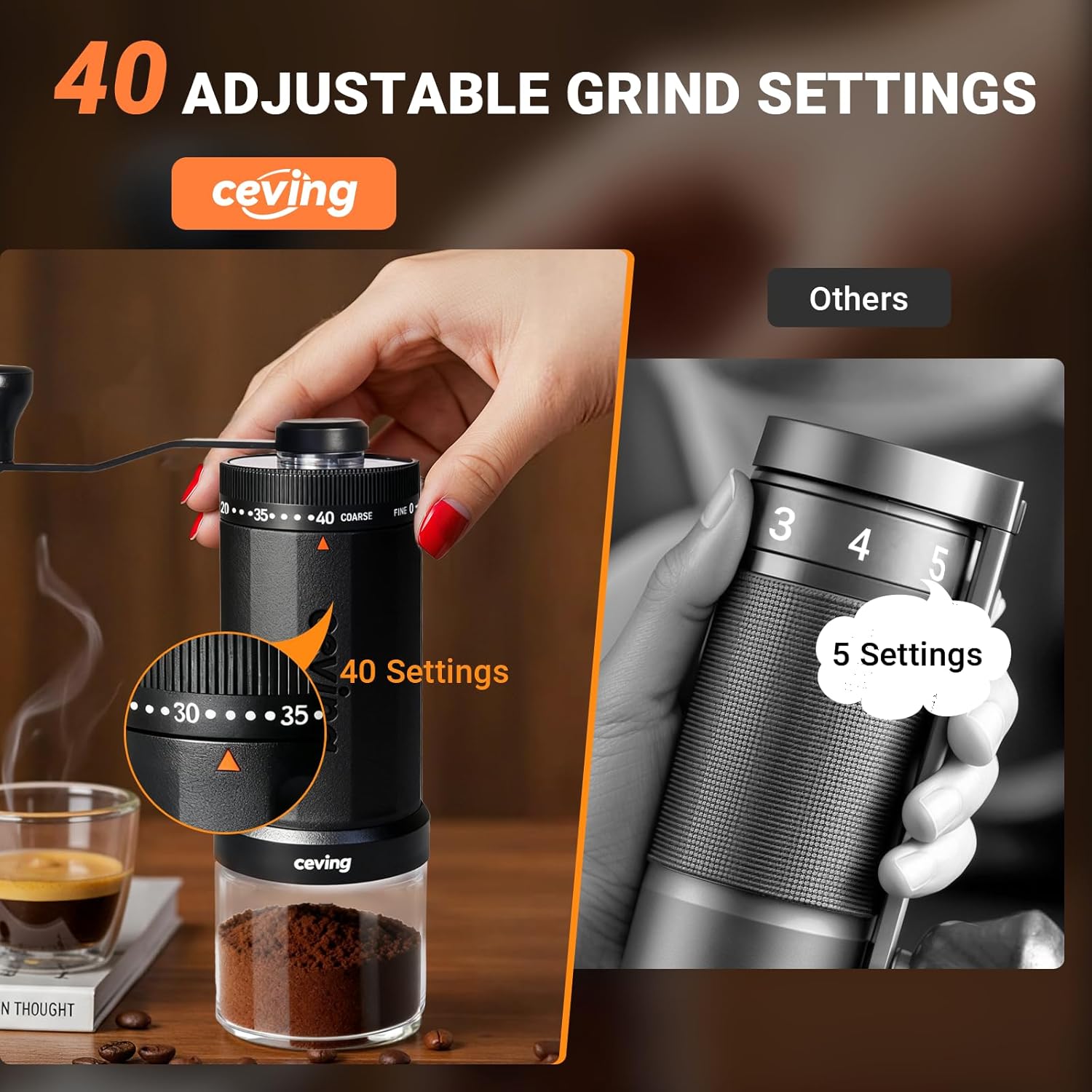 World’s First 60g Large Capacity Manual Coffee Grinder
