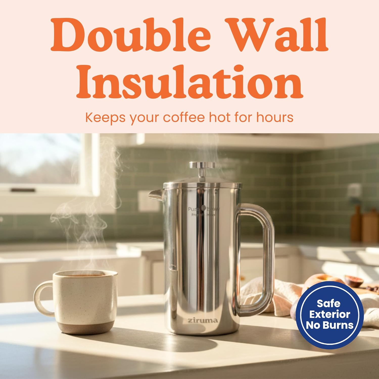 Ziruma Non-Toxic French Press Coffee Maker