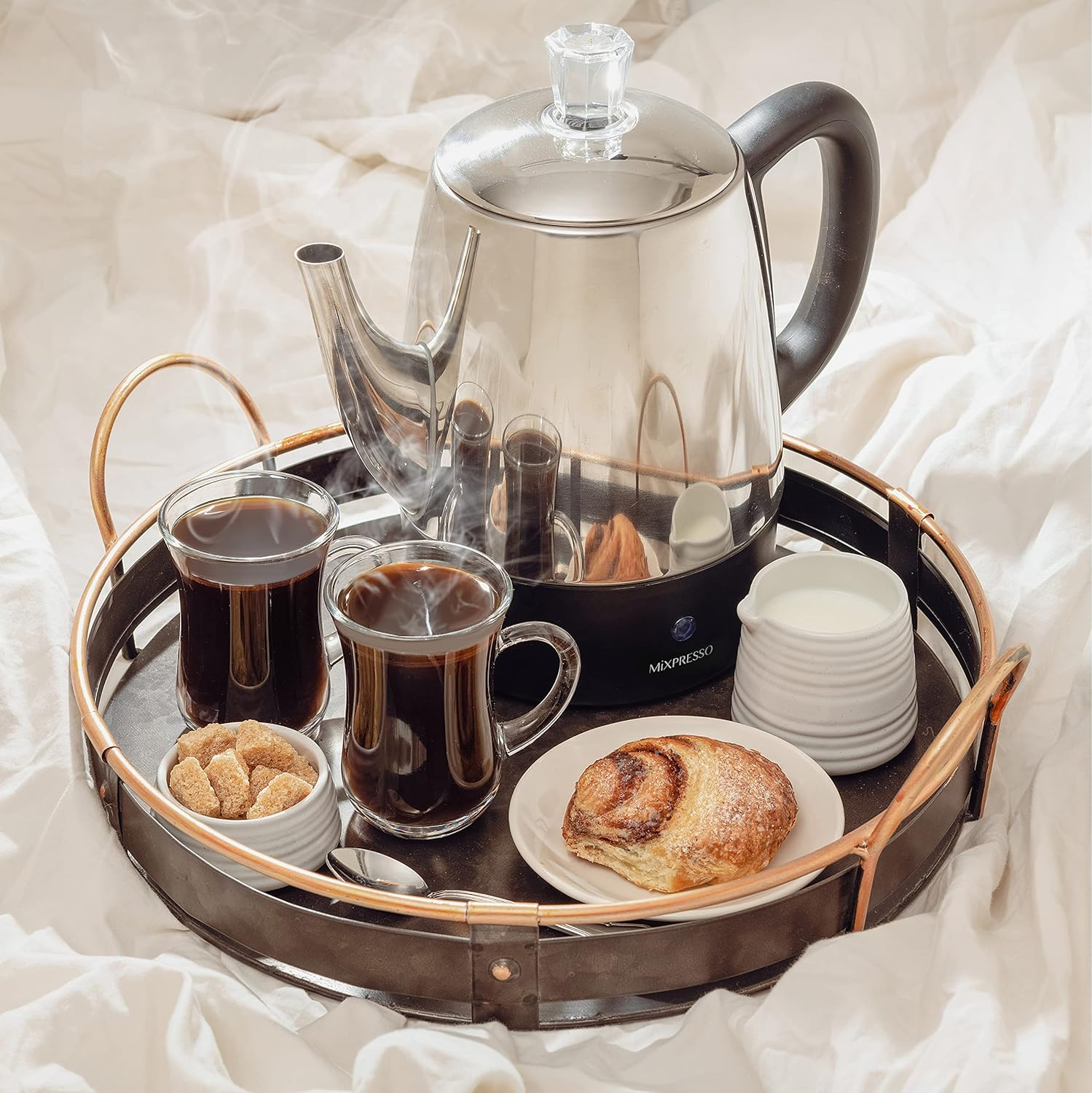 Mixpresso Small Electric Percolator Coffee Pot